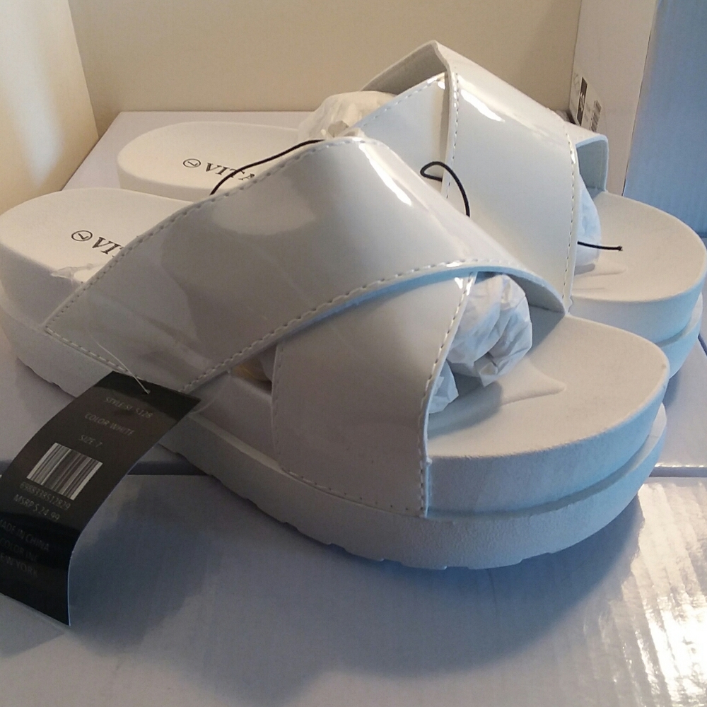 White Slides Comfortable